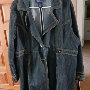 Baccini Women's Denim Jacket - Dark Blue